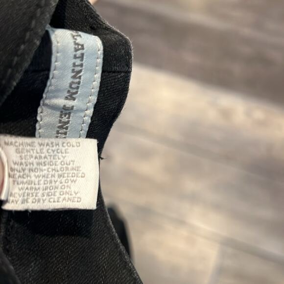 Chico's Women's Platinum Denim Stretch Straight Leg Jean Black Wash Size 12 - Picture 7 of 7